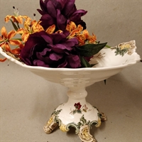 blomster dekoreret gammel opsats porcelæn genbrug fad